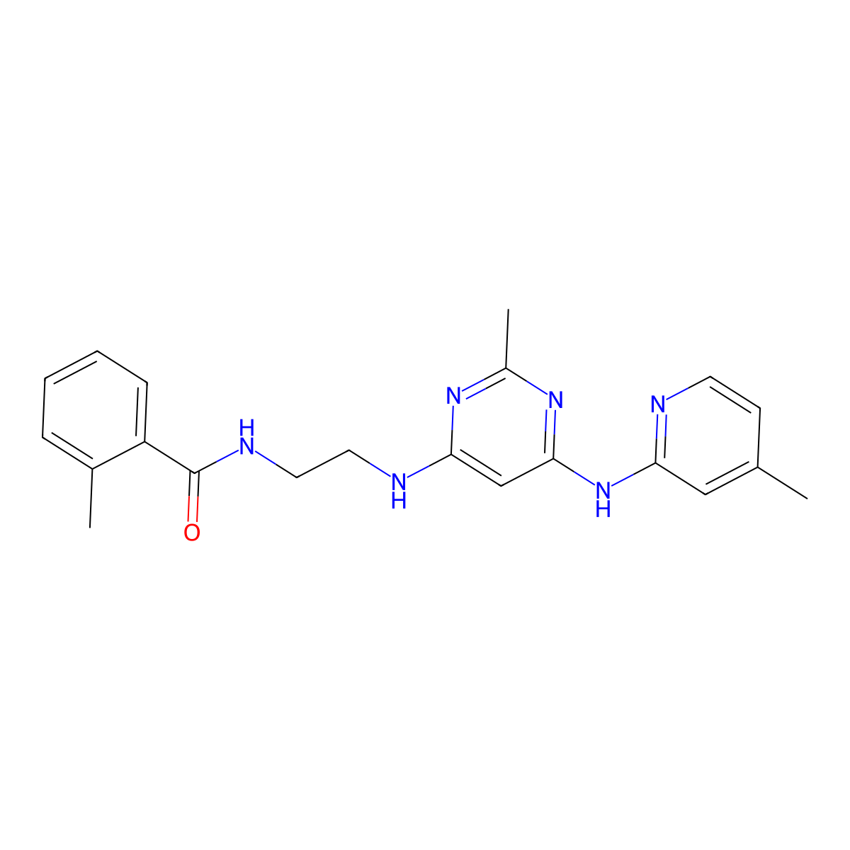 2-Methyl-N-[2-({2-methyl-6-[(4-methylpyridin-2-YL)amino]pyrimidin-4-YL}amino)ethyl]benzamide molecular structure, CAS 1428373-61-8