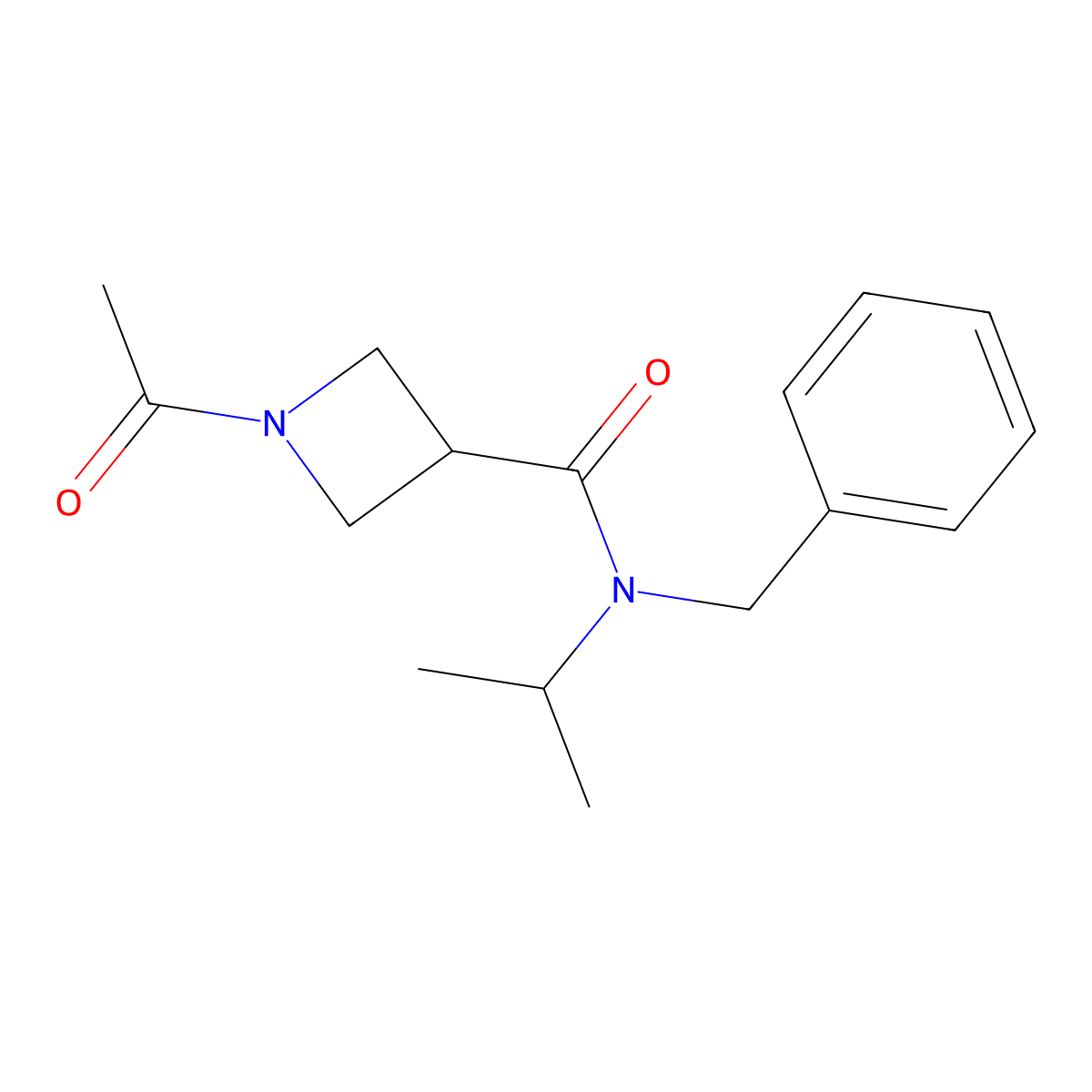 1-acetyl-N-benzyl-N-(propan-2-yl)azetidine-3-carboxamide molecular structure, CAS 1428373-66-3