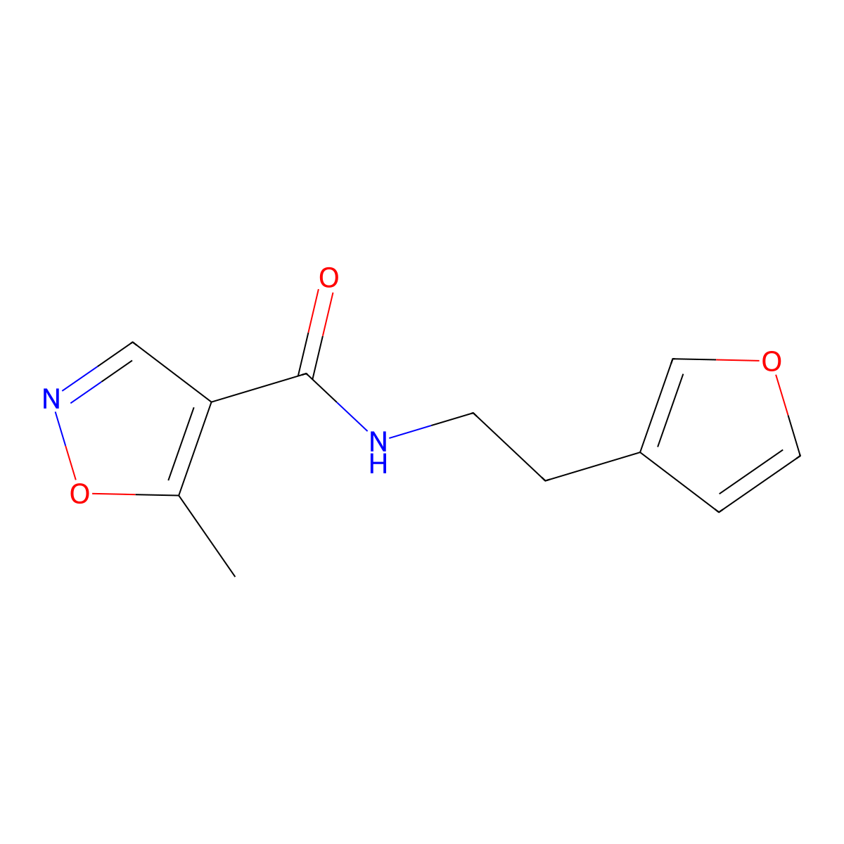 N-(2-(furan-3-yl)ethyl)-5-methylisoxazole-4-carboxamide molecular structure, CAS 1428373-77-6