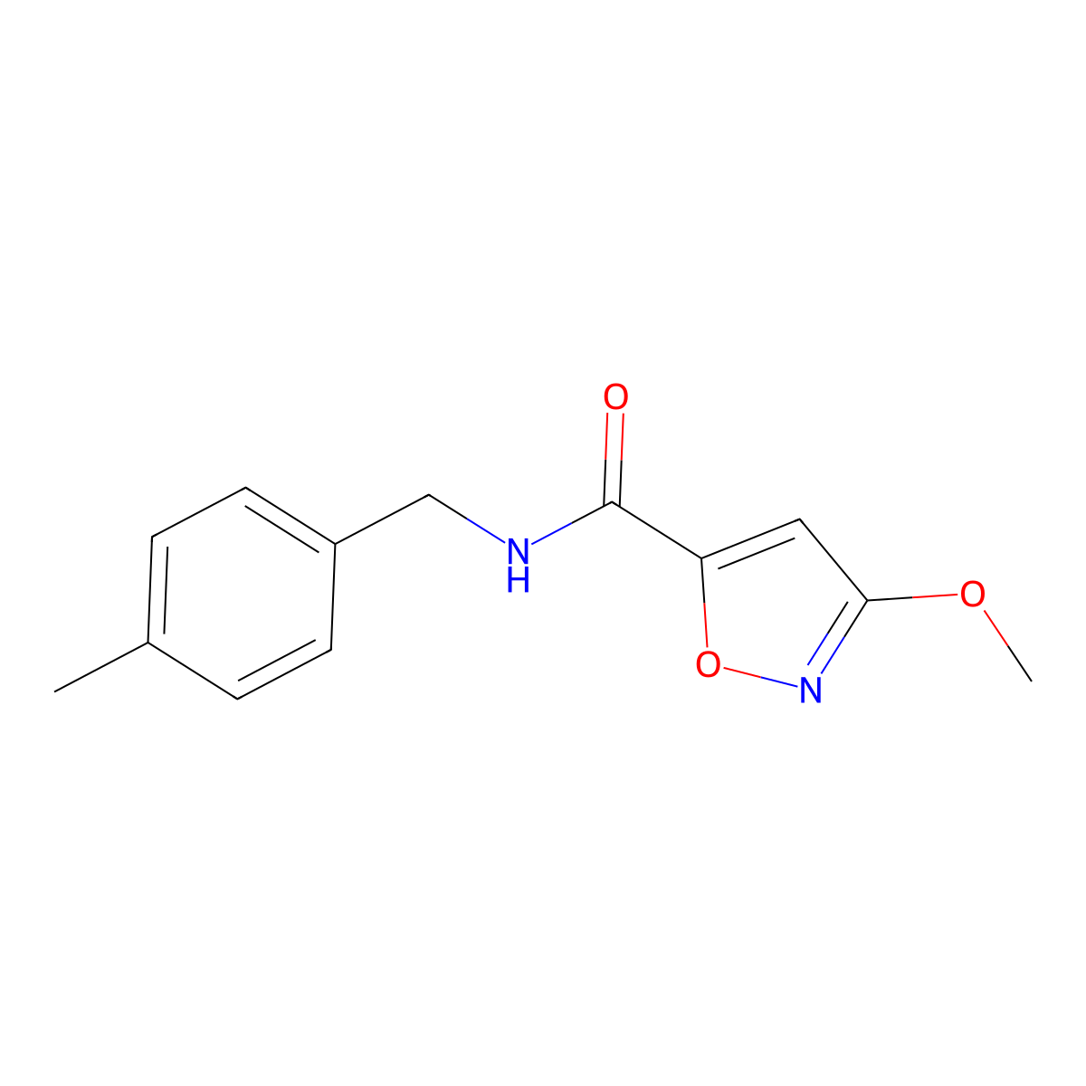 3-methoxy-N-(4-methylbenzyl)isoxazole-5-carboxamide molecular structure, CAS 1428374-11-1