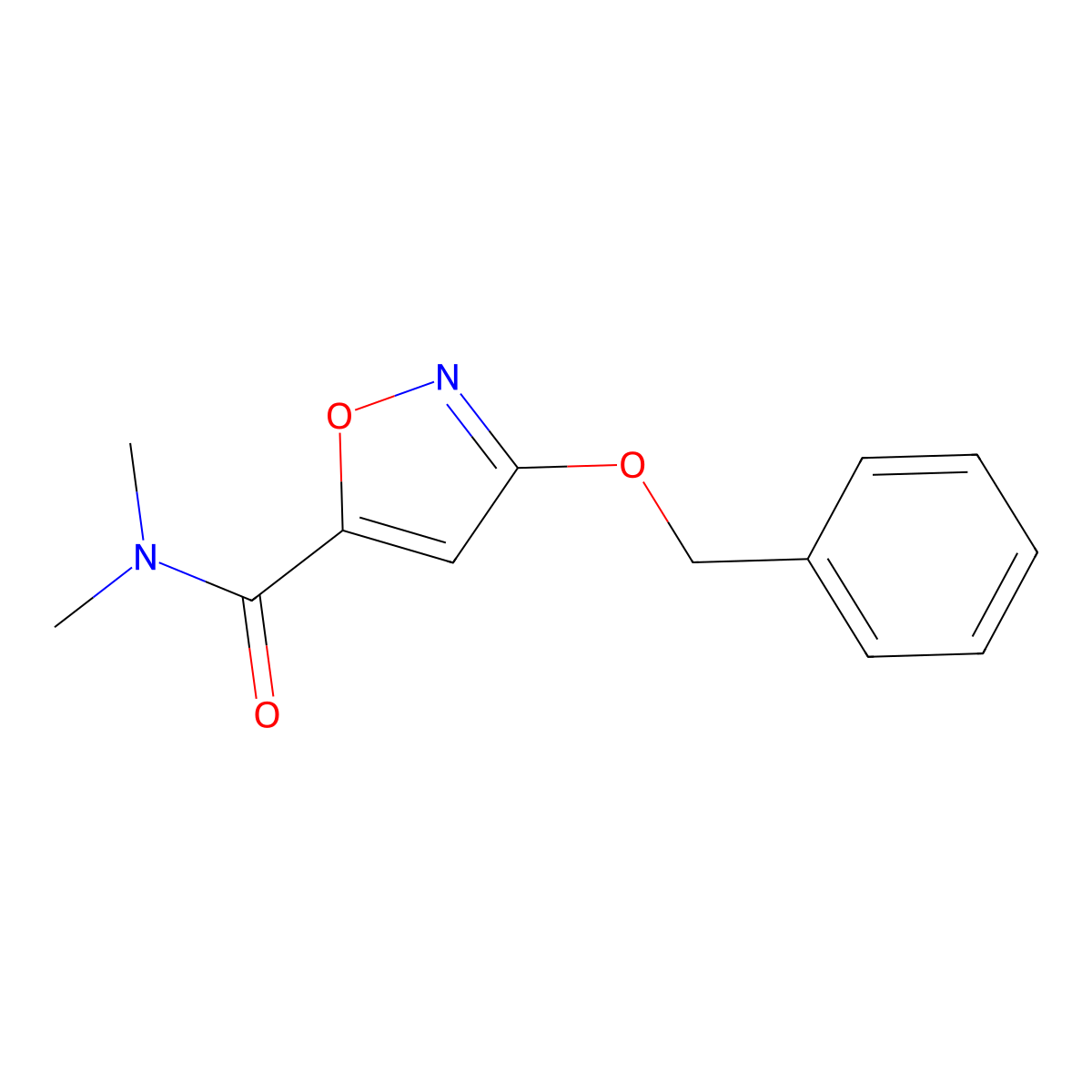 3-(benzyloxy)-N,N-dimethylisoxazole-5-carboxamide molecular structure, CAS 1428374-85-9