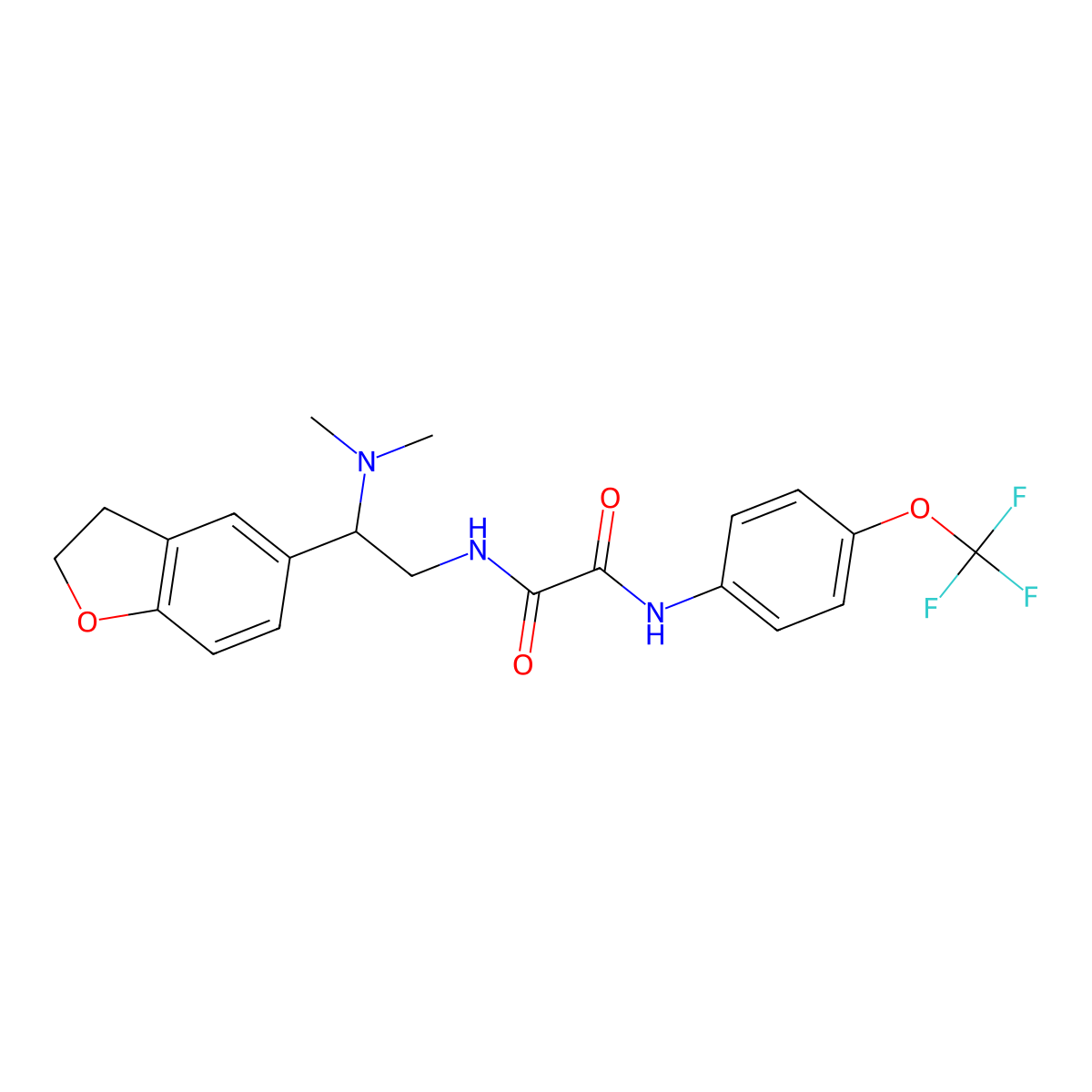 N-[2-(2,3-Dihydro-1-benzofuran-5-YL)-2-(dimethylamino)ethyl]-N'-[4-(trifluoromethoxy)phenyl]ethanediamide molecular structure, CAS 1428375-12-5