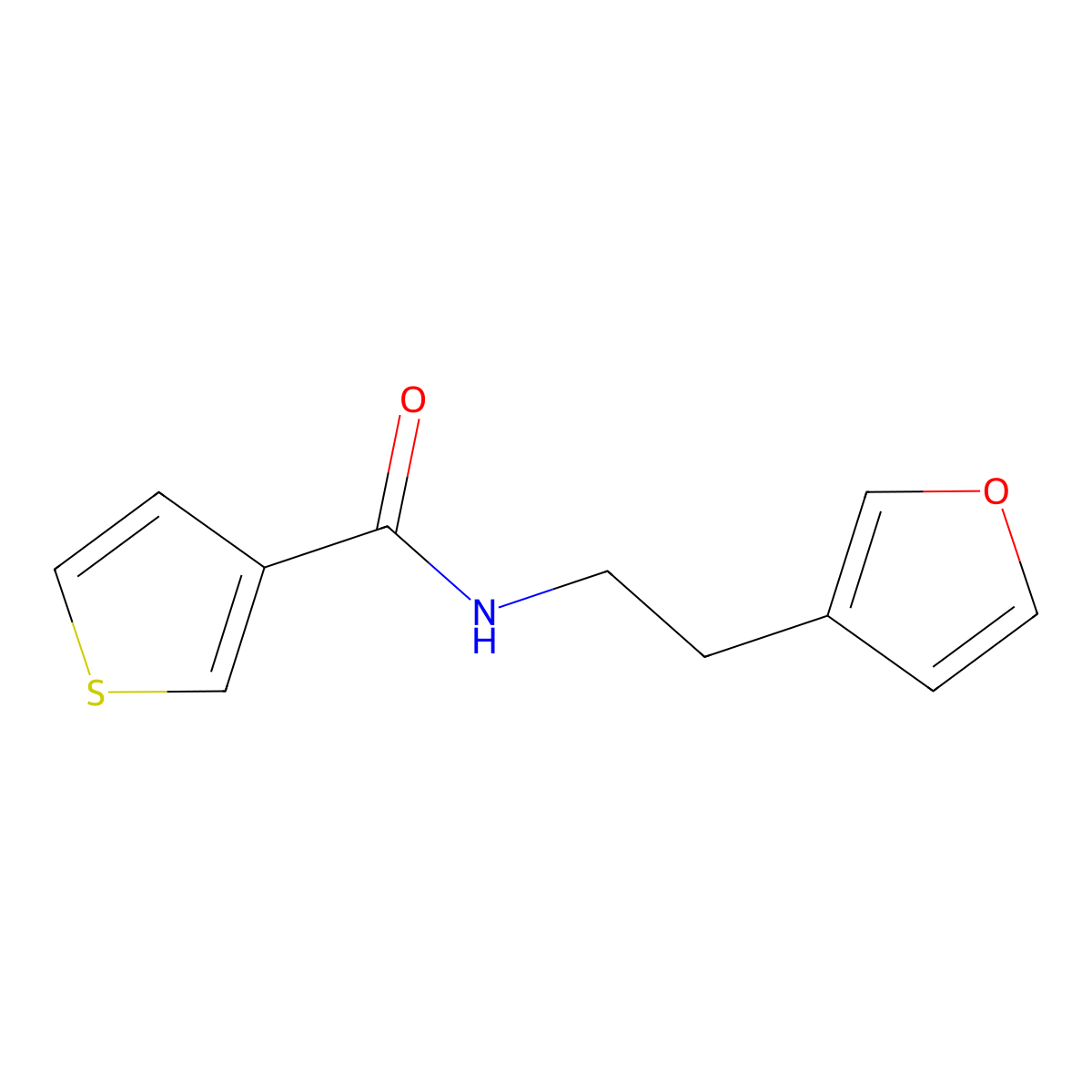N-[2-(Furan-3-YL)ethyl]thiophene-3-carboxamide molecular structure, CAS 1428375-18-1