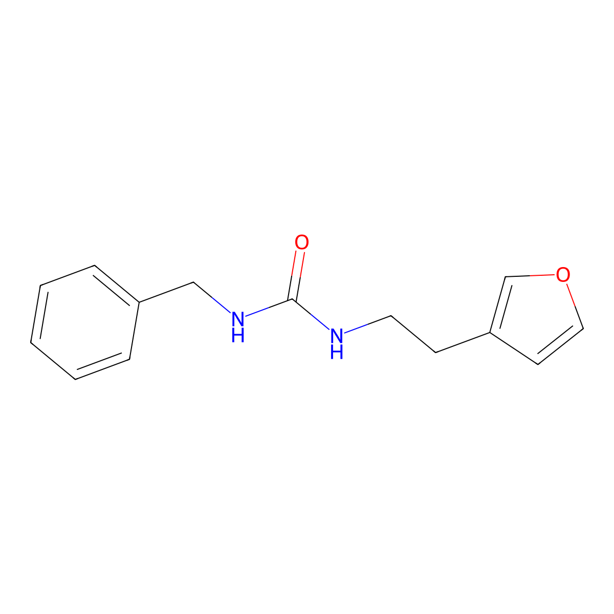 1-Benzyl-3-[2-(furan-3-YL)ethyl]urea molecular structure, CAS 1428375-21-6
