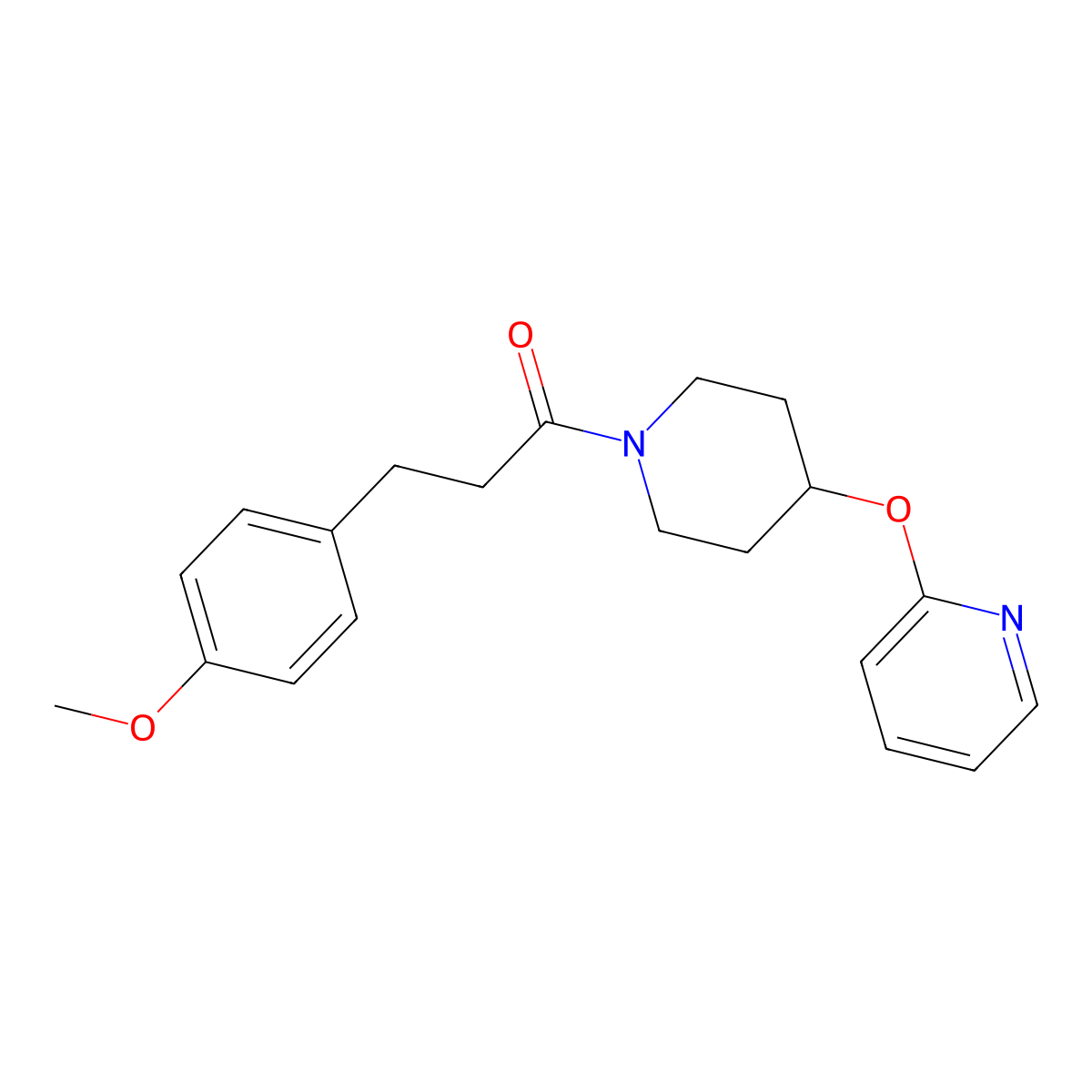 3-(4-Methoxyphenyl)-1-[4-(pyridin-2-yloxy)piperidin-1-YL]propan-1-one molecular structure, CAS 1428378-23-7