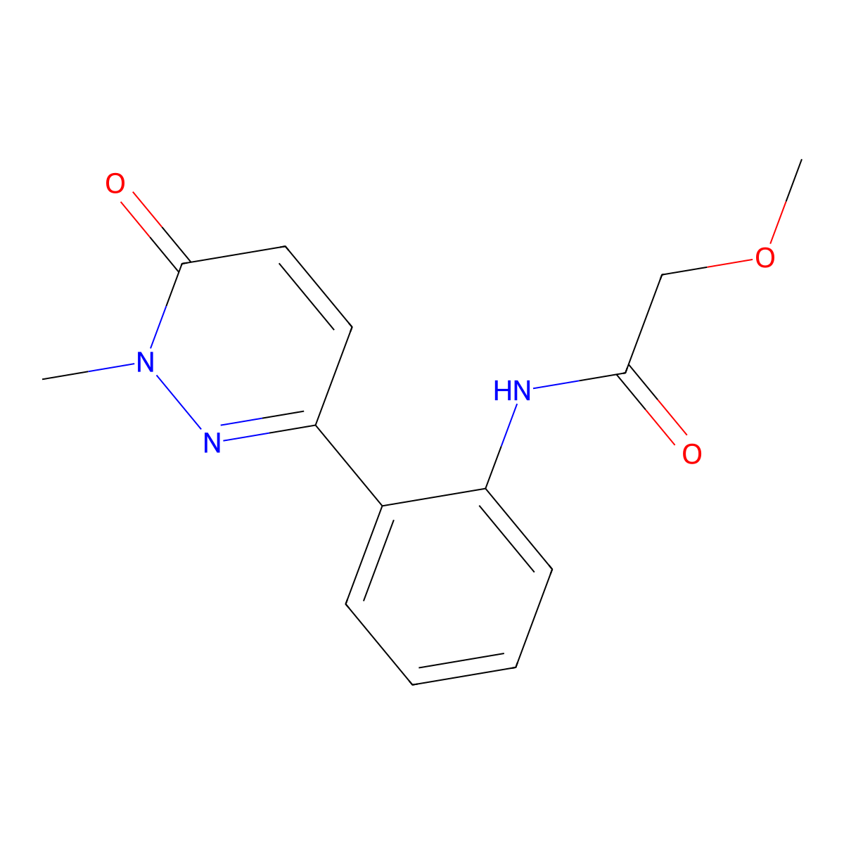 2-methoxy-N-[2-(1-methyl-6-oxo-1,6-dihydropyridazin-3-yl)phenyl]acetamide molecular structure, CAS 1428378-36-2