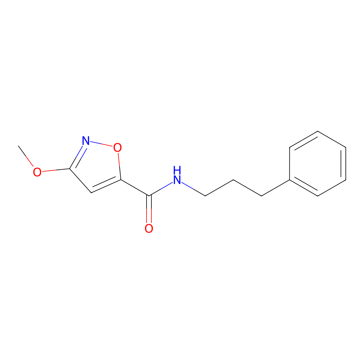 3-methoxy-N-(3-phenylpropyl)isoxazole-5-carboxamide molecular structure, CAS 1428378-59-9