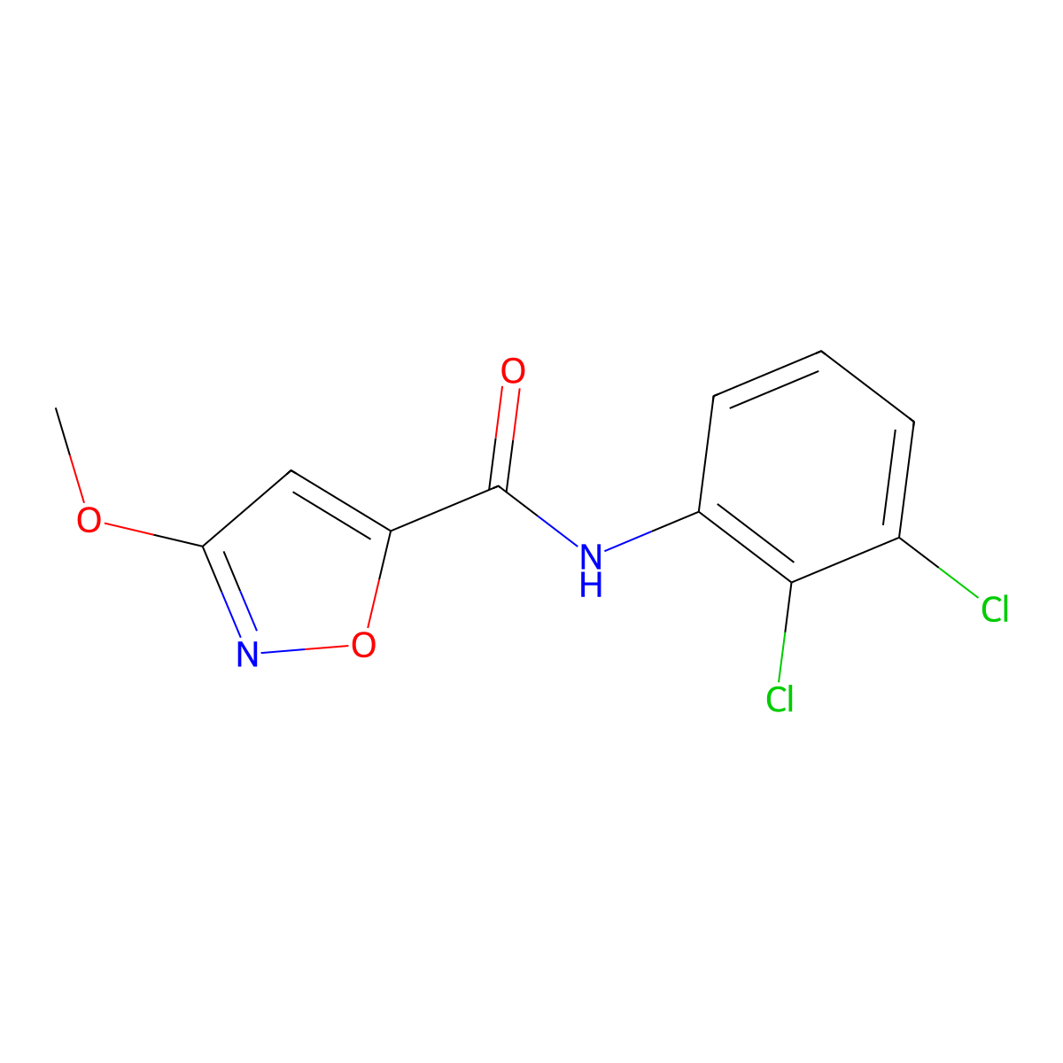 N-(2,3-dichlorophenyl)-3-methoxyisoxazole-5-carboxamide molecular structure, CAS 1428378-63-5
