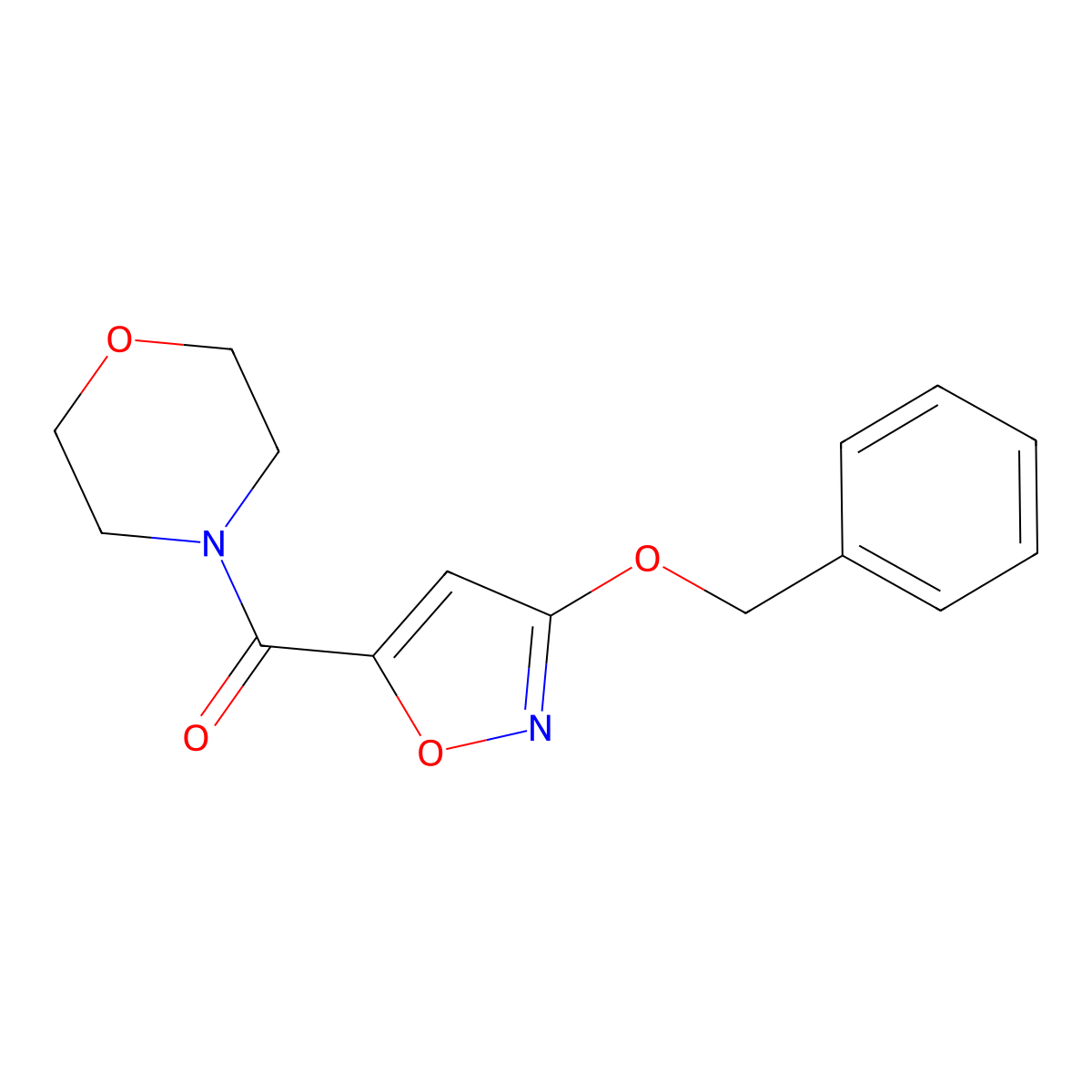 (3-(Benzyloxy)isoxazol-5-yl)(morpholino)methanone molecular structure, CAS 1428378-66-8