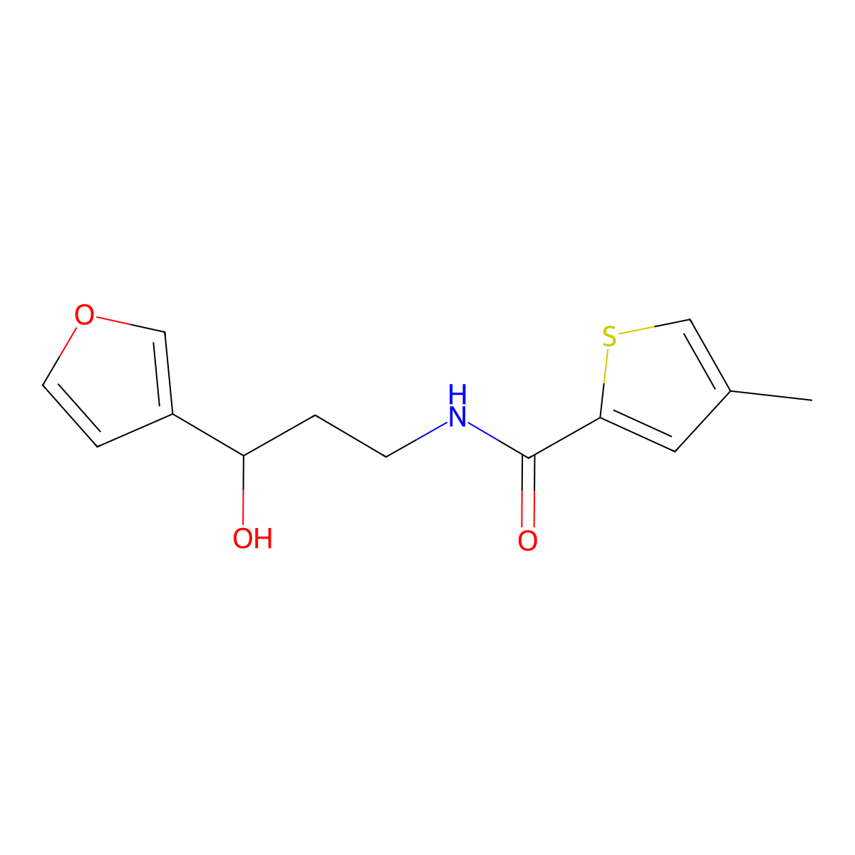 N-[3-(Furan-3-YL)-3-hydroxypropyl]-4-methylthiophene-2-carboxamide molecular structure, CAS 1428379-31-0