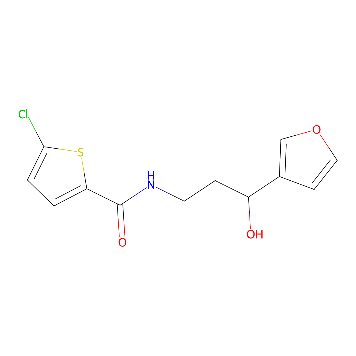5-Chloro-N-[3-(furan-3-YL)-3-hydroxypropyl]thiophene-2-carboxamide molecular structure, CAS 1428379-32-1