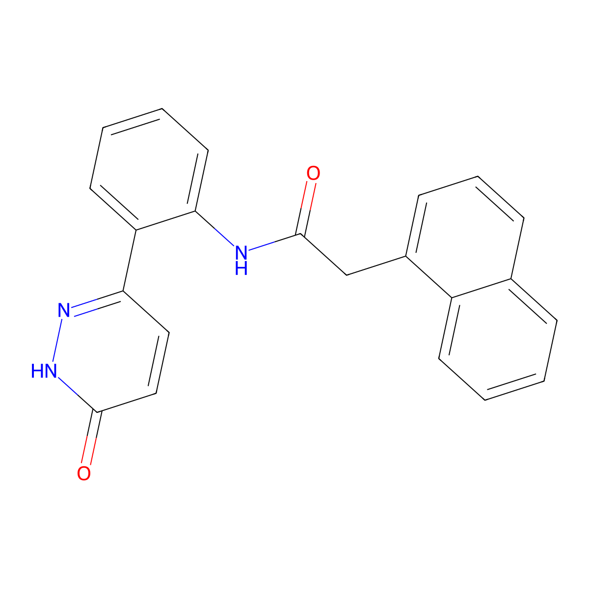 2-(naphthalen-1-yl)-N-(2-(6-oxo-1,6-dihydropyridazin-3-yl)phenyl)acetamide molecular structure, CAS 1428379-52-5