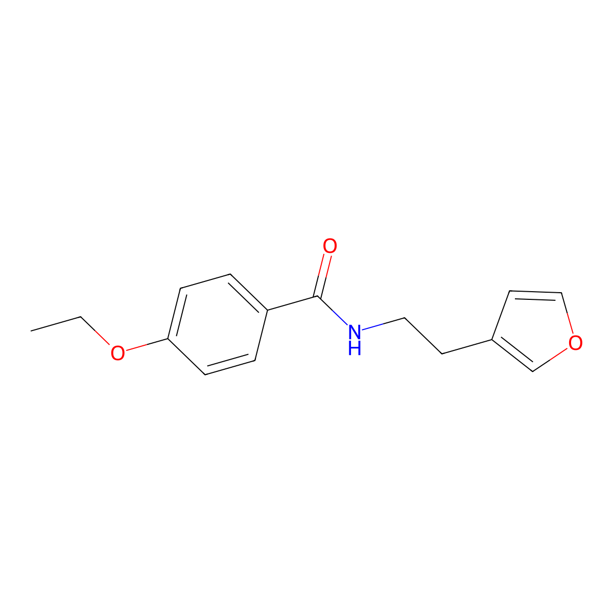 4-Ethoxy-N-[2-(furan-3-YL)ethyl]benzamide molecular structure, CAS 1428379-88-7