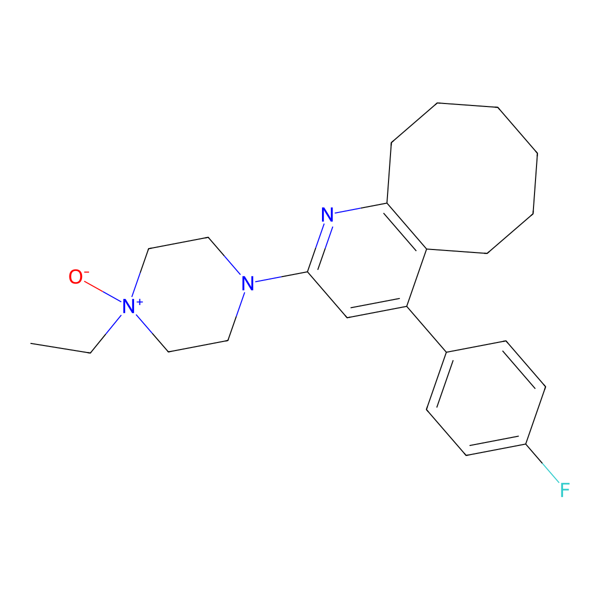 Blonanserin N-Oxide molecular structure, CAS 142838-82-2