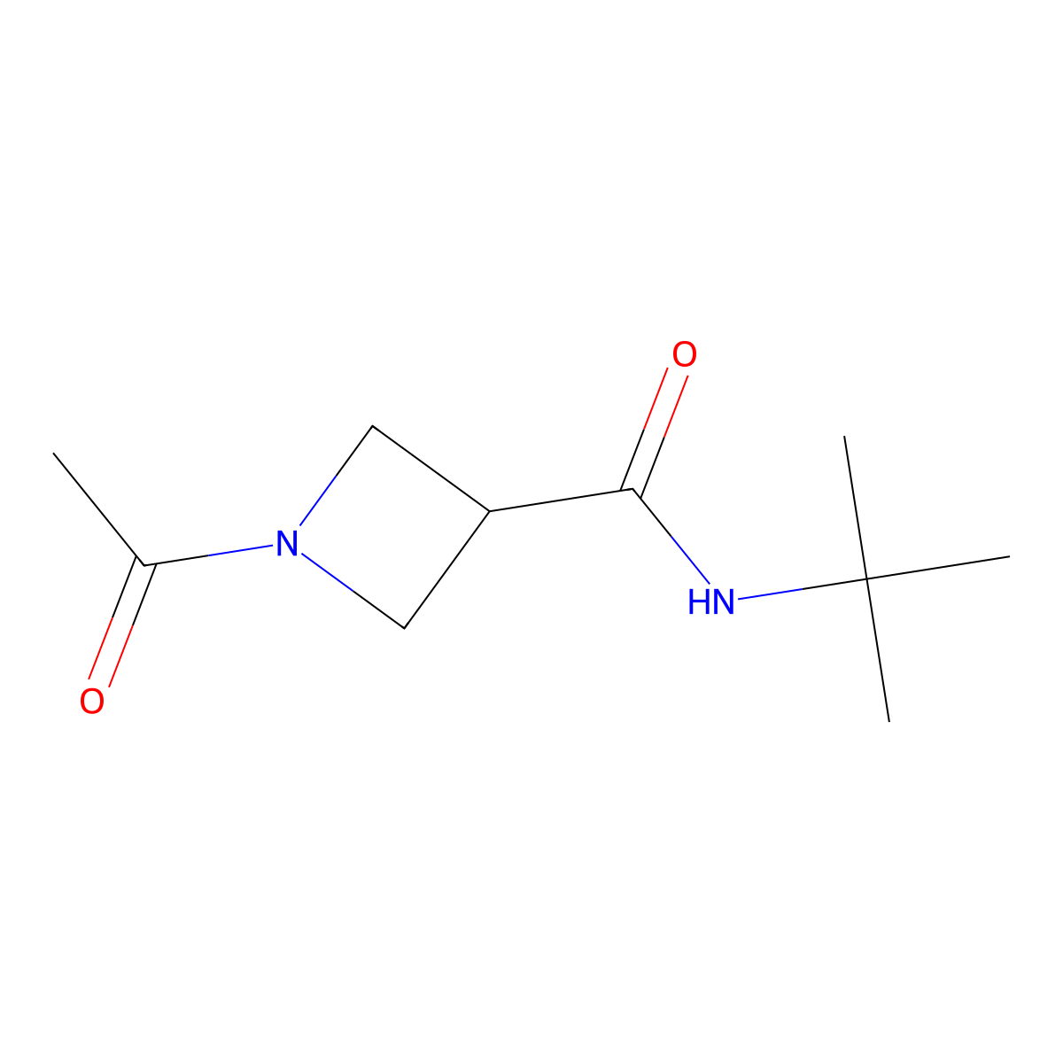 1-Acetyl-N-tert-butylazetidine-3-carboxamide molecular structure, CAS 1428380-04-4