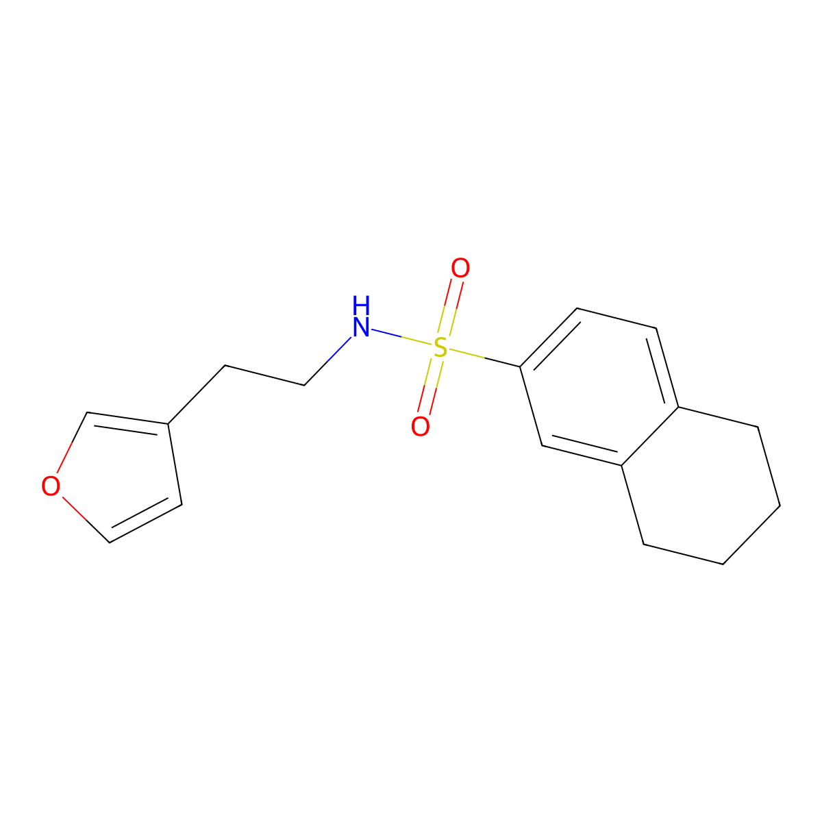 N-[2-(Furan-3-YL)ethyl]-5,6,7,8-tetrahydronaphthalene-2-sulfonamide molecular structure, CAS 1428380-22-6
