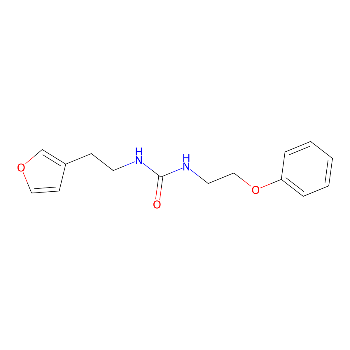 1-(2-(Furan-3-yl)ethyl)-3-(2-phenoxyethyl)urea molecular structure, CAS 1428380-25-9