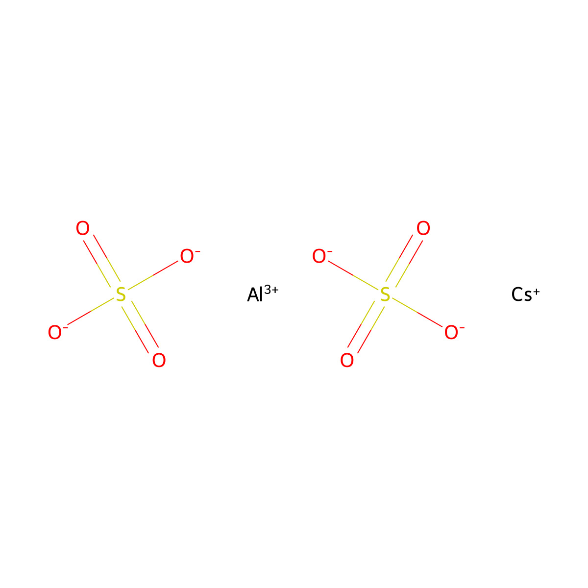 Sulfuric acid, aluminum cesium salt (2:1:1) molecular structure, CAS 14284-36-7