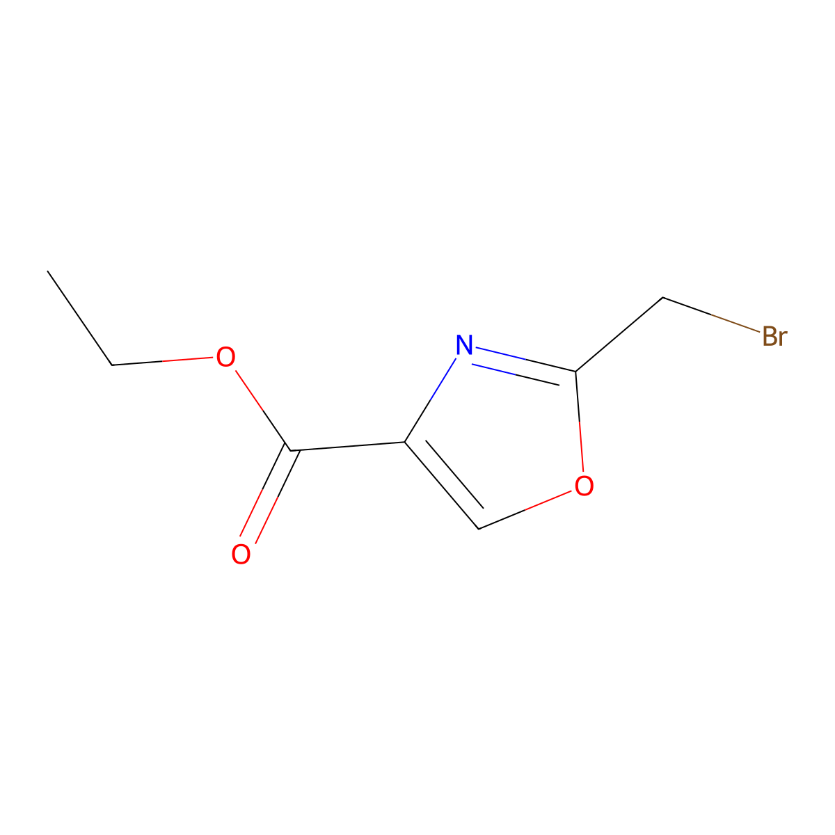 Ethyl 2-(bromomethyl)-1,3-oxazole-4-carboxylate molecular structure, CAS 142841-00-7