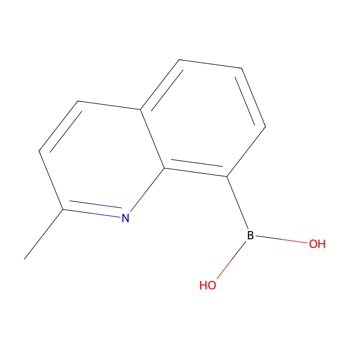 2-Methylquinolin-8-ylboronic acid molecular structure, CAS 142841-80-3