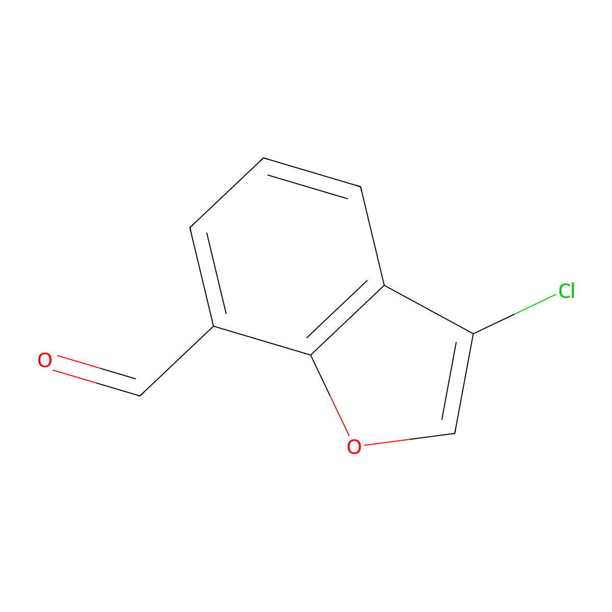 3-Chlorobenzofuran-7-carbaldehyde molecular structure, CAS 1428415-53-5