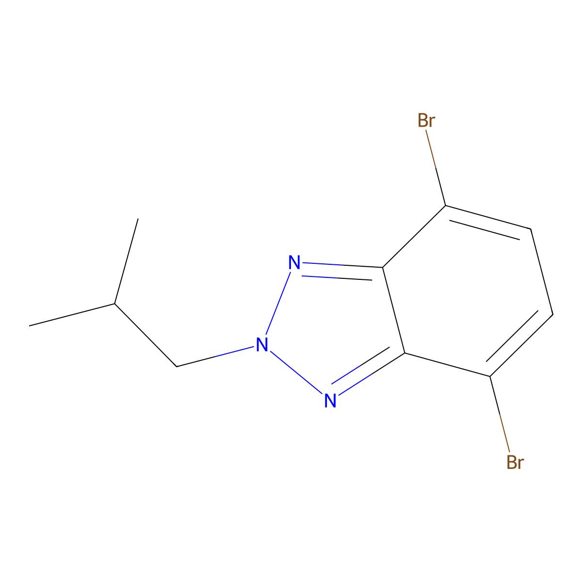 4,7-Dibromo-2-isobutyl-2H-benzo[d][1,2,3]triazole molecular structure, CAS 1428418-59-0