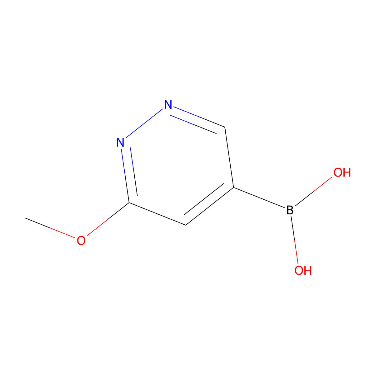 6-Methoxypyridazine-4-boronic Acid molecular structure, CAS 1428423-36-2