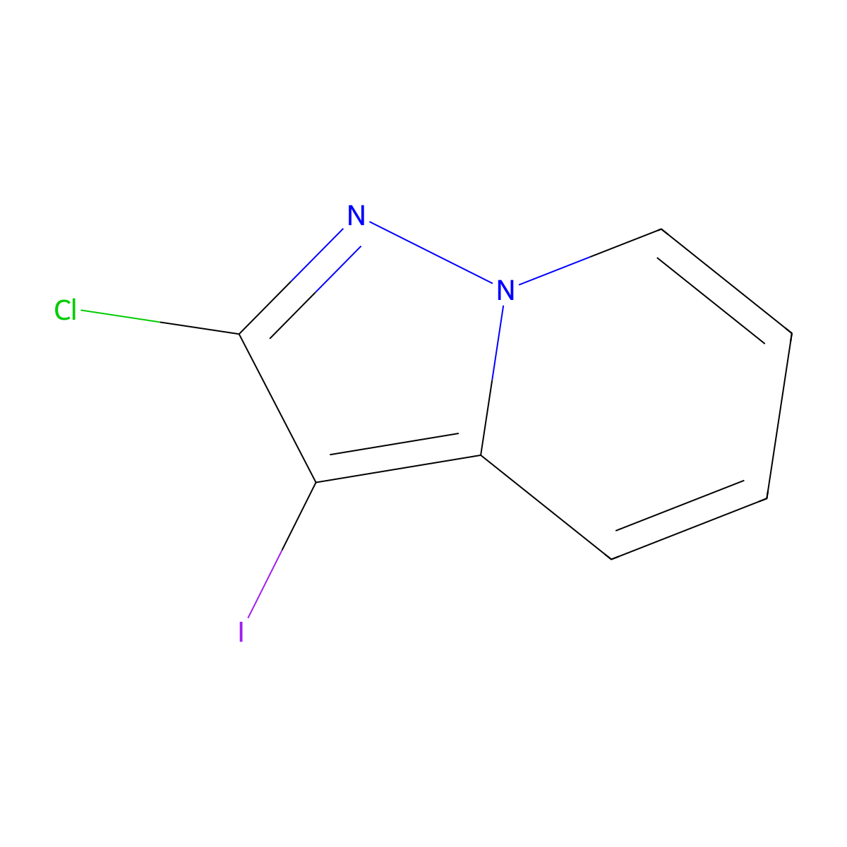 2-Chloro-3-iodopyrazolo[1,5-A]pyridine molecular structure, CAS 1428432-85-2