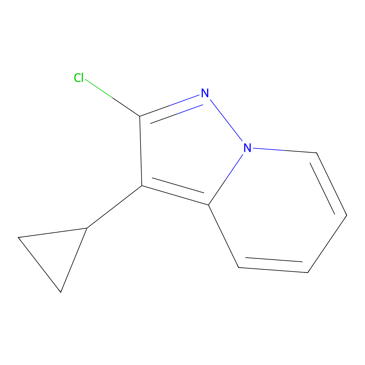 2-Chloro-3-cyclopropylpyrazolo[1,5-A]pyridine molecular structure, CAS 1428432-86-3