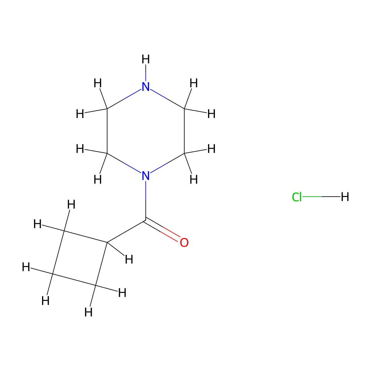 1-(Cyclobutylcarbonyl)piperazine hydrochloride molecular structure, CAS 1428443-87-1