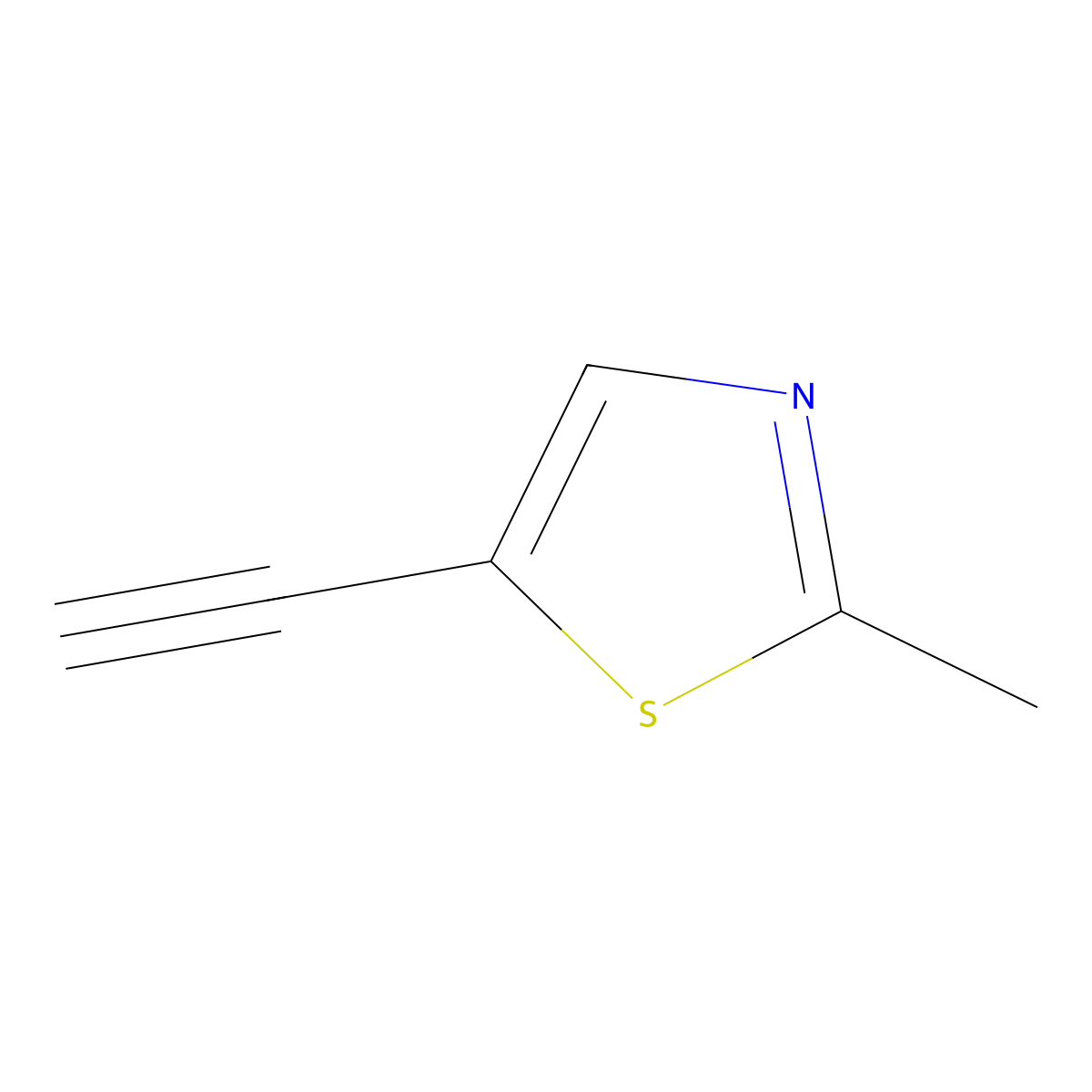 5-Ethynyl-2-methylthiazole molecular structure, CAS 1428445-99-1