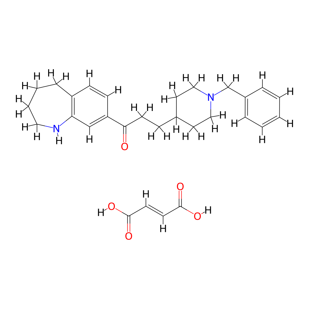 Zanapezil Fumarate molecular structure, CAS 142852-51-5
