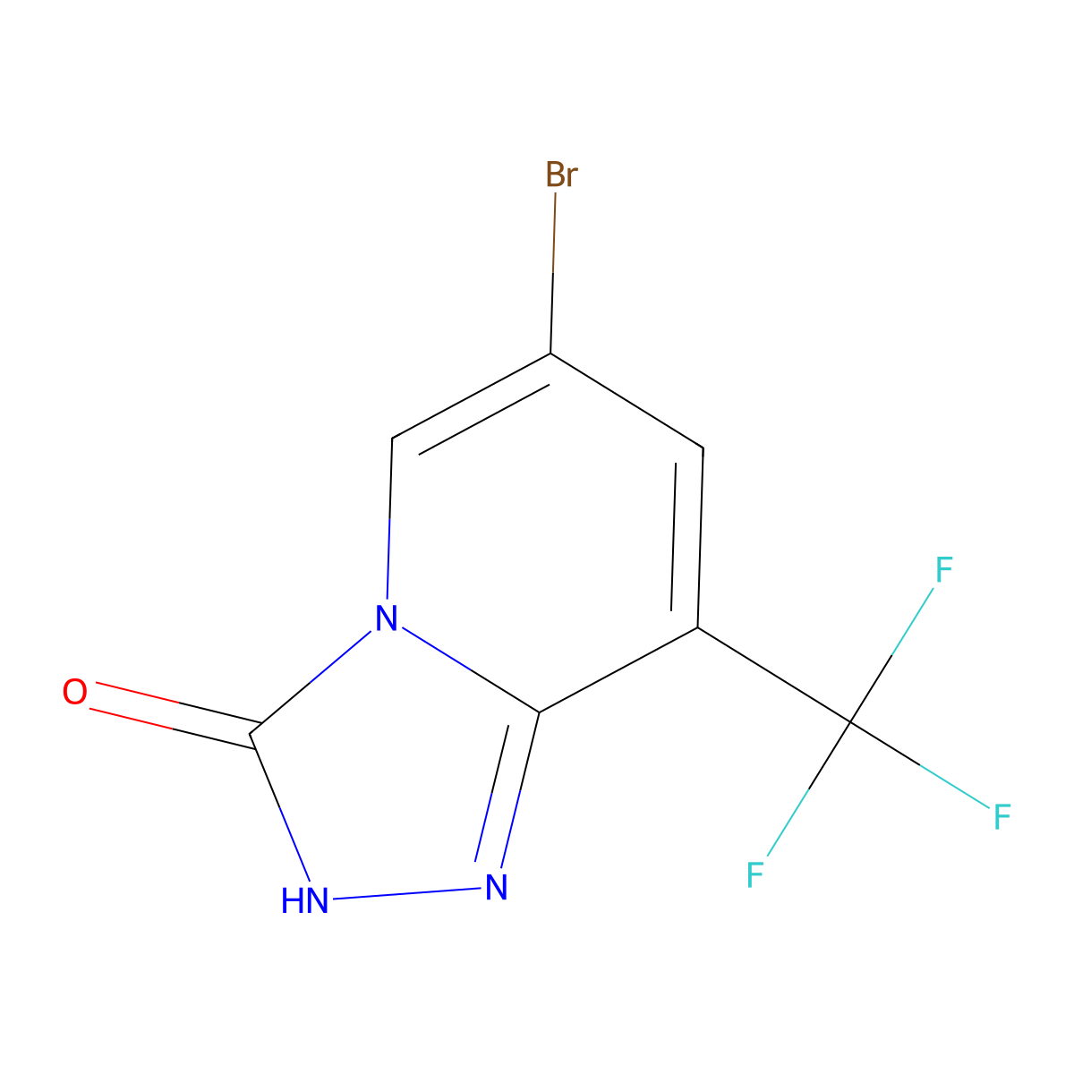 6-Bromo-8-(trifluoromethyl)-[1,2,4]triazolo[4,3-a]pyridin-3(2H)-one molecular structure, CAS 1428532-78-8