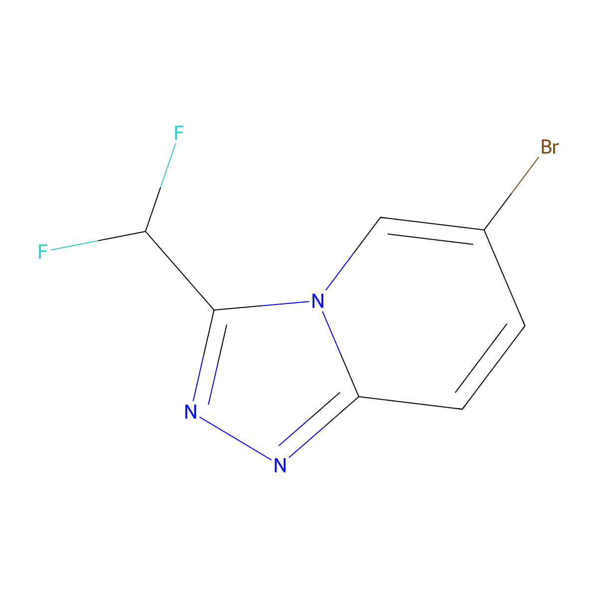 6-Bromo-3-(difluoromethyl)-[1,2,4]triazolo[4,3-a]pyridine molecular structure, CAS 1428532-79-9