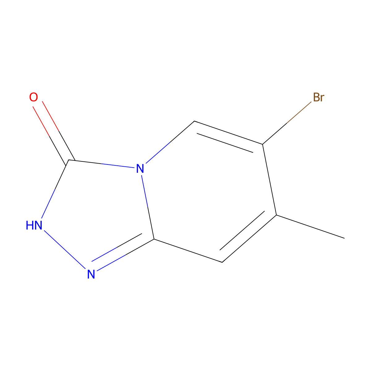 1,2,4-Triazolo(4,3-a)pyridin-3(2H)-one, 6-bromo-7-methyl- molecular structure, CAS 1428532-83-5