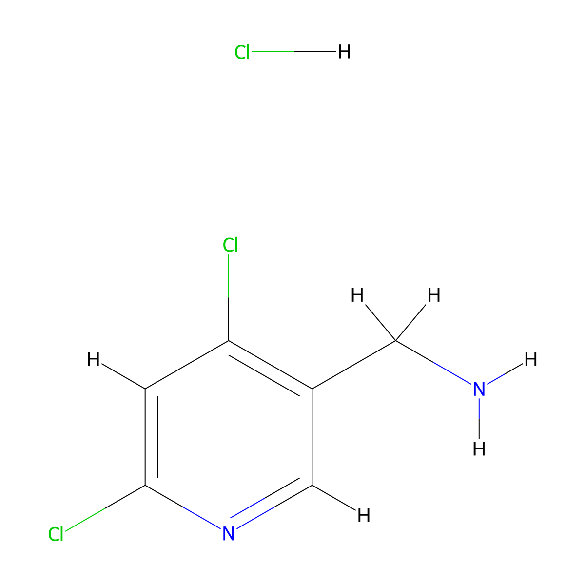 (4,6-Dichloropyridin-3-yl)methanamine hydrochloride molecular structure, CAS 1428532-84-6