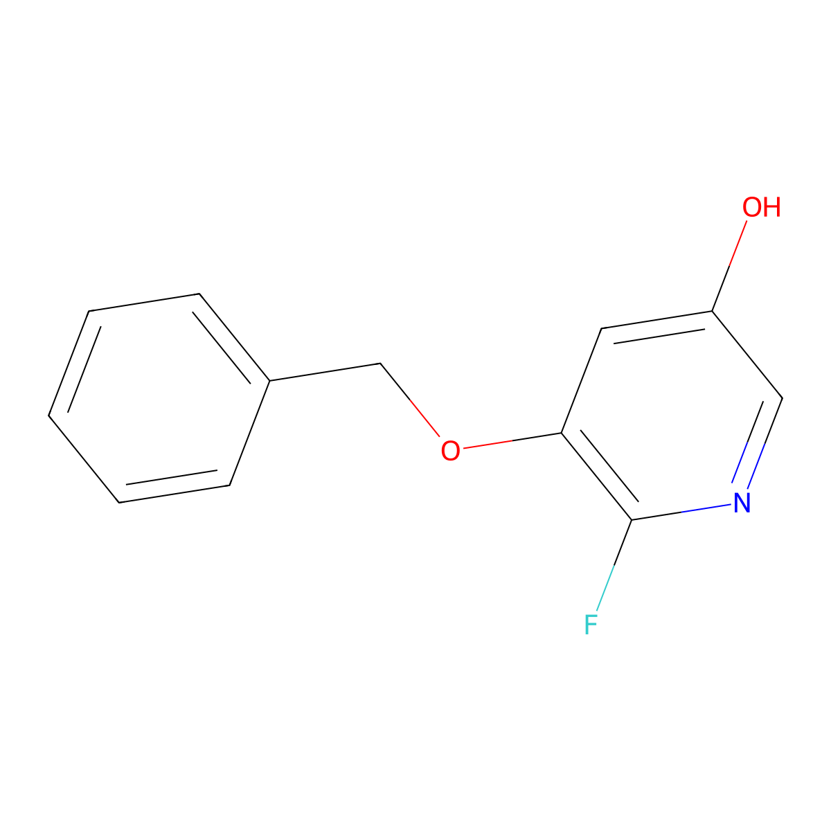 5-(Benzyloxy)-6-fluoropyridin-3-ol molecular structure, CAS 1428532-88-0