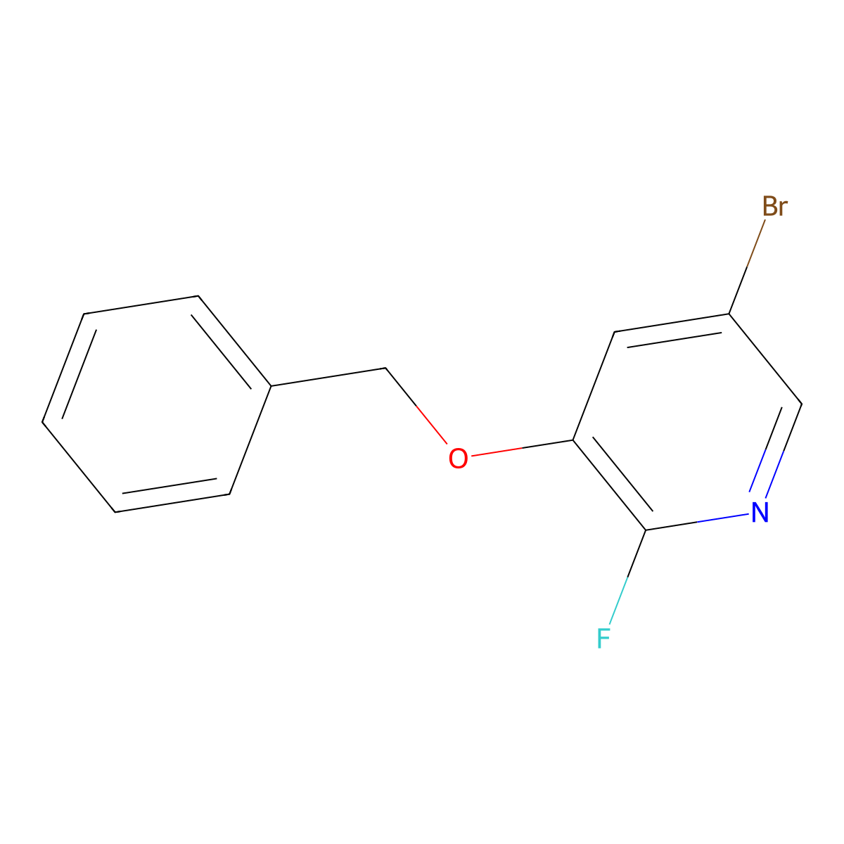 3-Benzyloxy-5-bromo-2-fluoropyridine molecular structure, CAS 1428532-92-6