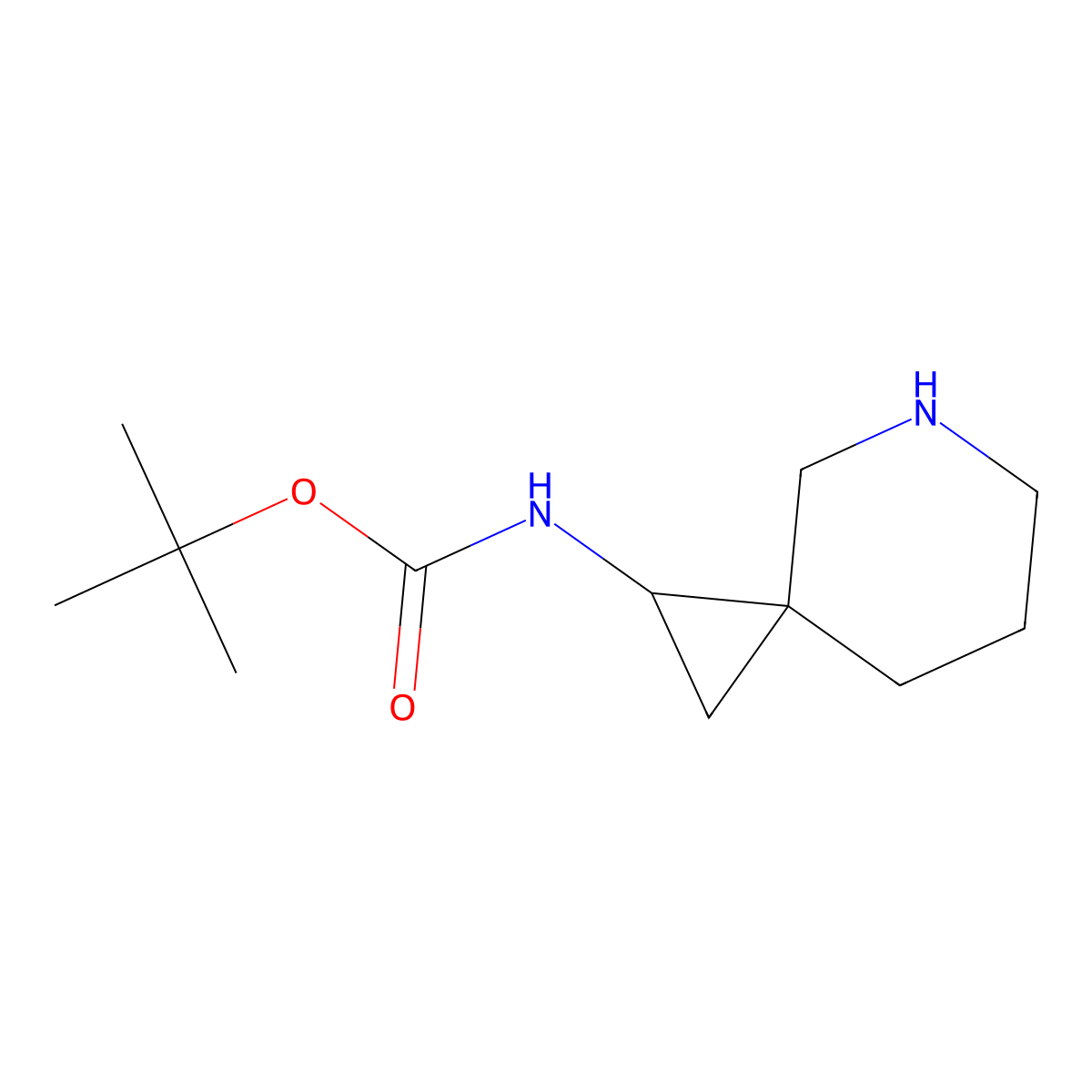 tert-Butyl (5-azaspiro[2.5]octan-1-yl)carbamate molecular structure, CAS 1428547-17-4