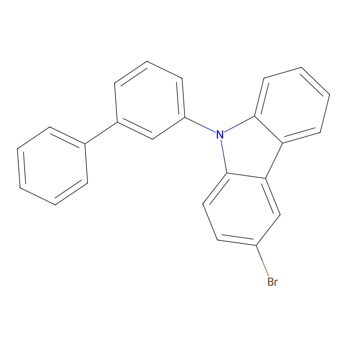 9-(3-Biphenylyl)-3-bromocarbazole molecular structure, CAS 1428551-28-3