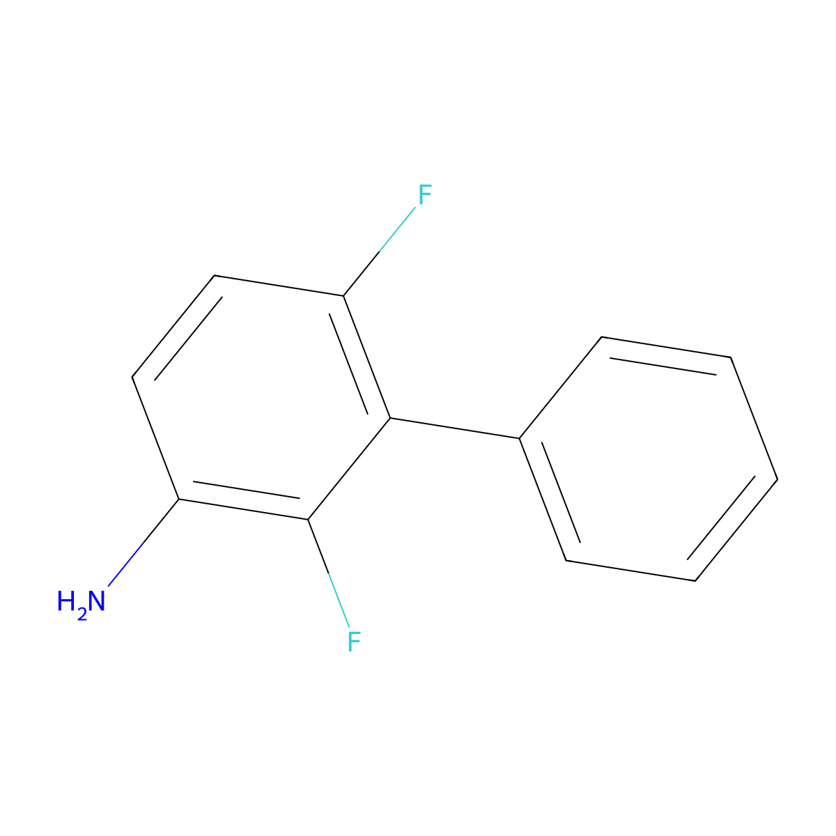 2,4-Difluoro-3-phenylaniline molecular structure, CAS 142856-22-2