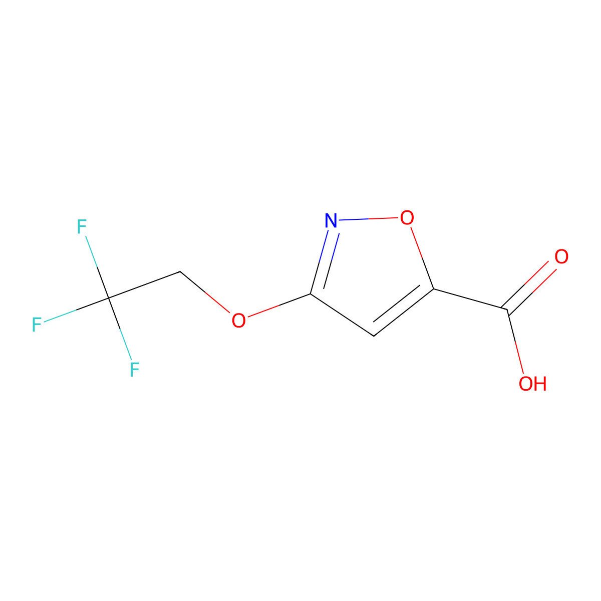 3-(2,2,2-Trifluoroethoxy)-1,2-oxazole-5-carboxylic acid molecular structure, CAS 1428562-74-6