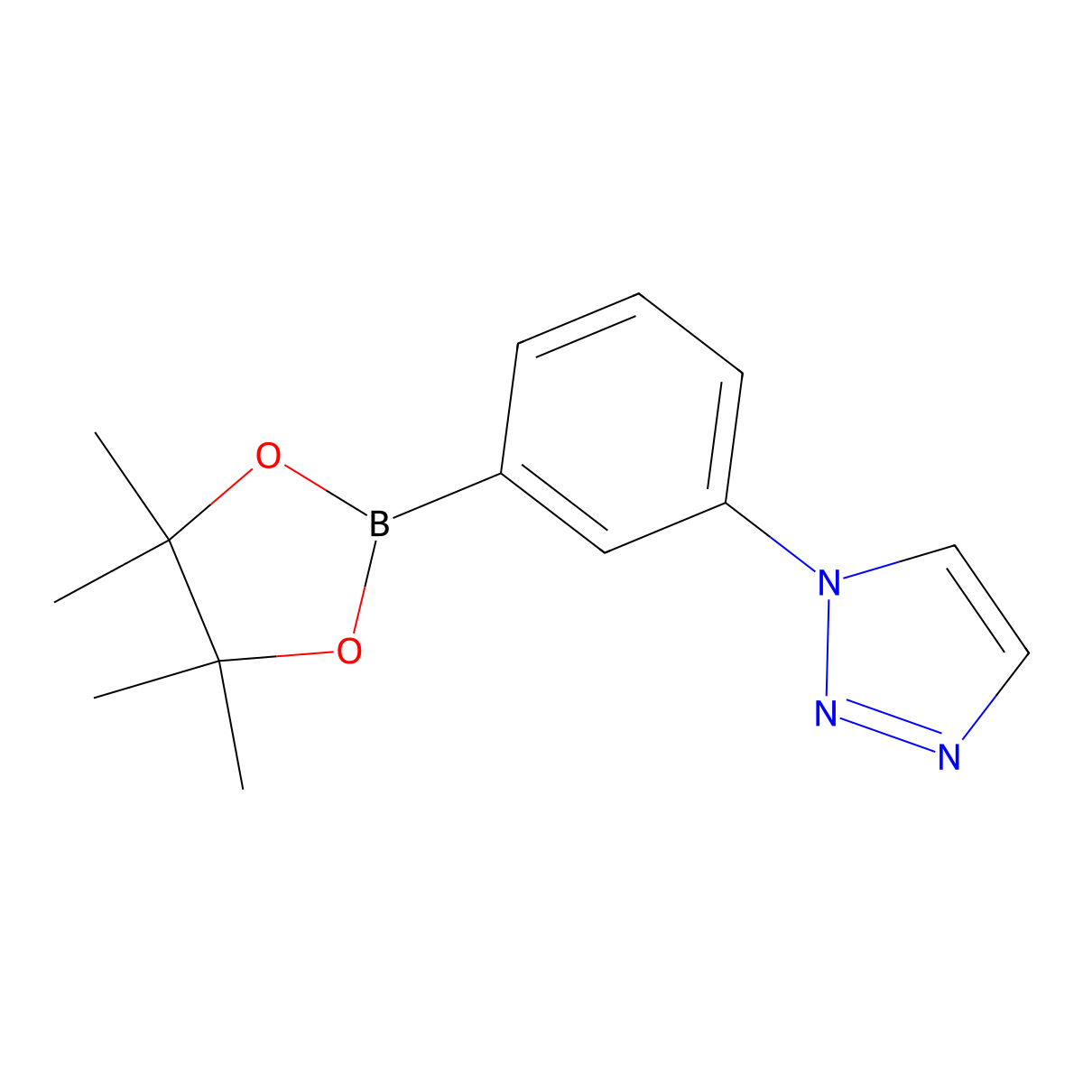 1-[3-(Tetramethyl-1,3,2-dioxaborolan-2-yl)phenyl]-1H-1,2,3-triazole molecular structure, CAS 1428582-07-3