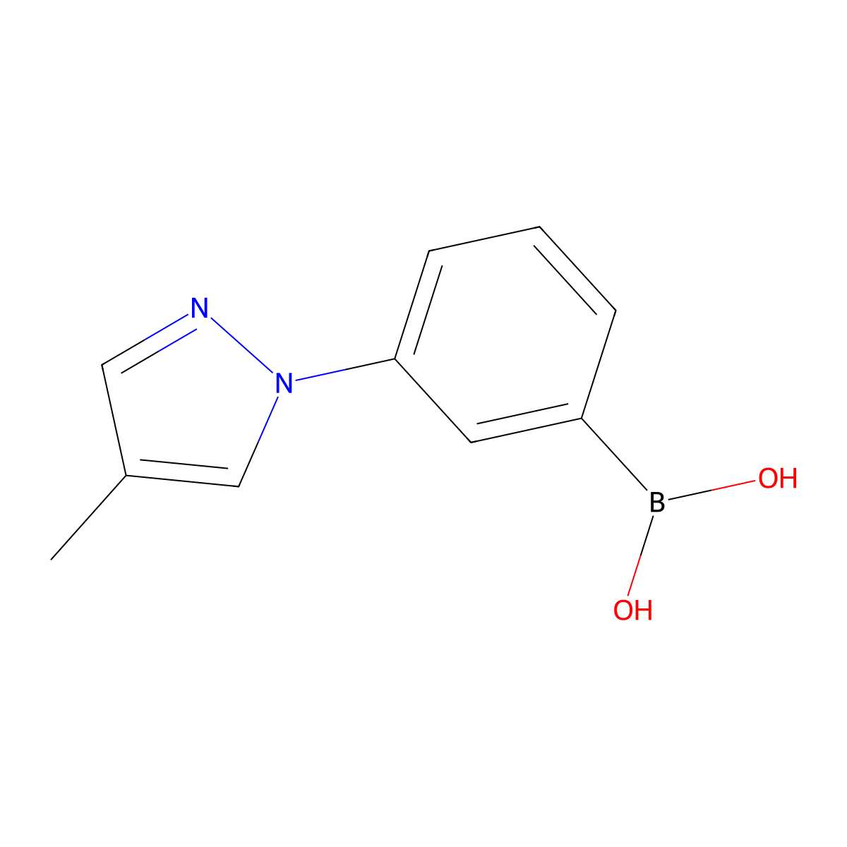 (3-(4-Methyl-1H-pyrazol-1-yl)phenyl)boronic acid molecular structure, CAS 1428582-36-8