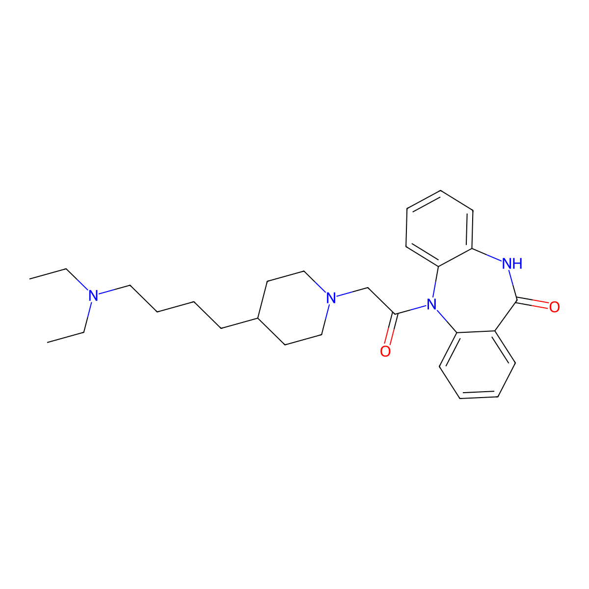 5-((4-(4-(Diethylamino)butyl)-1-piperidinyl)acetyl)-10,11-dihydrobenzo(b,e)(1,4)diazepine-11-one molecular structure, CAS 142860-99-9