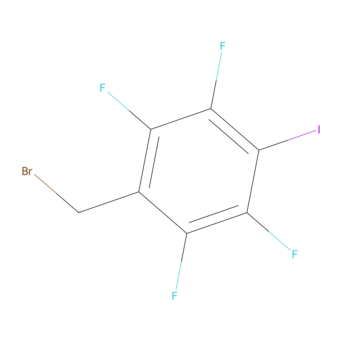 1-(Bromomethyl)-2,3,5,6-tetrafluoro-4-iodobenzene molecular structure, CAS 1428628-91-4