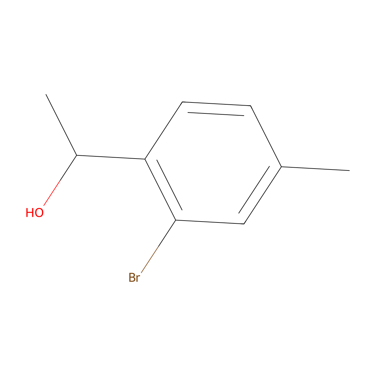 1-(2-Bromo-4-methylphenyl)ethanol molecular structure, CAS 1428648-74-1