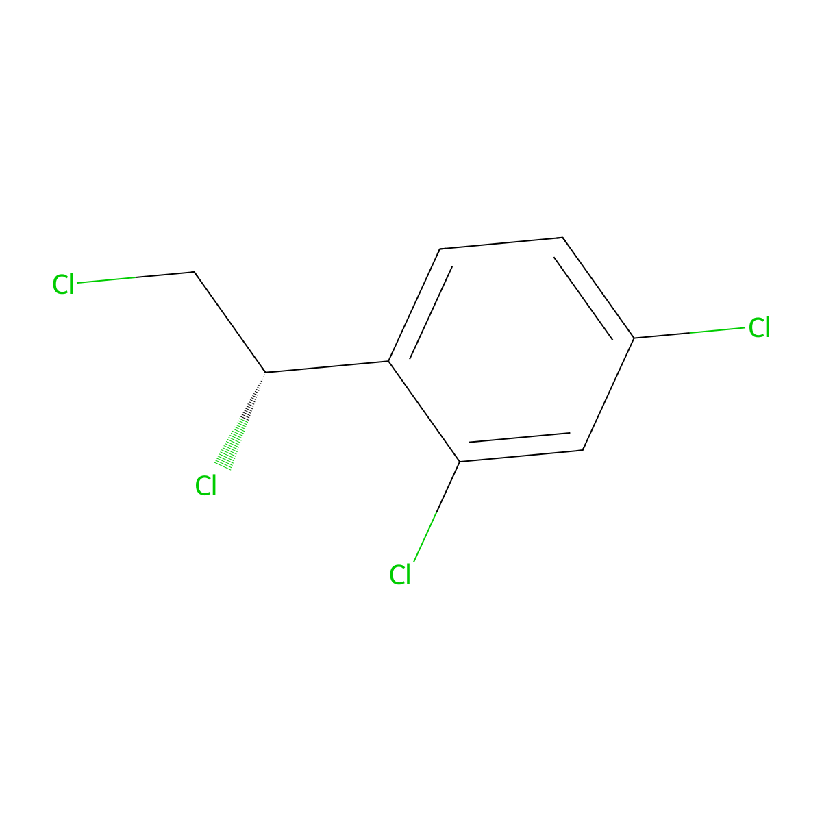 (S)-2,4-dichloro-1-(1,2-dichloroethyl)benzene molecular structure, CAS 1428650-20-7