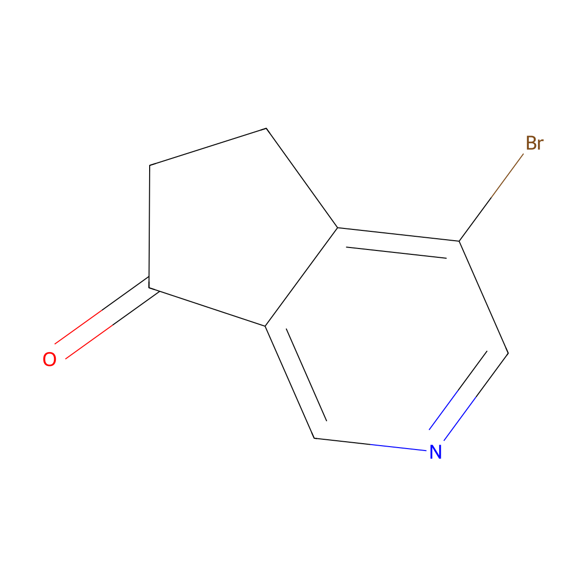 4-bromo-5H,6H,7H-cyclopenta[c]pyridin-7-one molecular structure, CAS 1428651-90-4