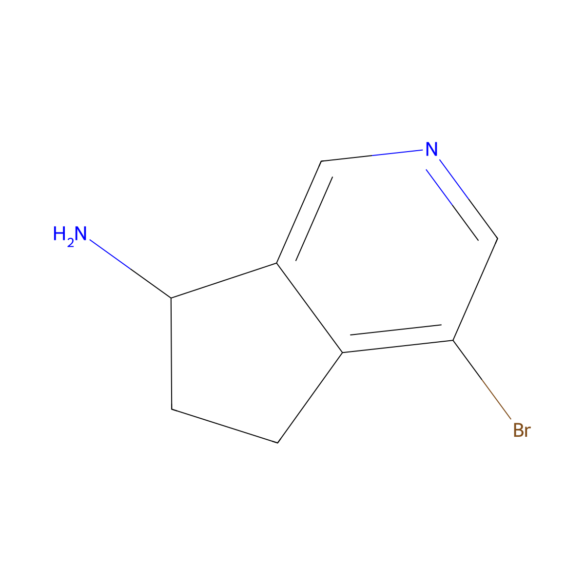4-Bromo-6,7-dihydro-5H-cyclopenta[C]pyridin-7-amine molecular structure, CAS 1428651-91-5